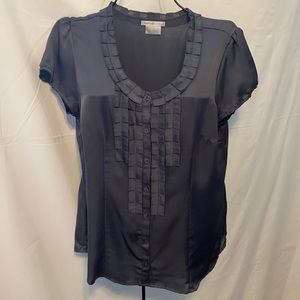 Van Heusen Studio Charcoal Gray Top Size Medium